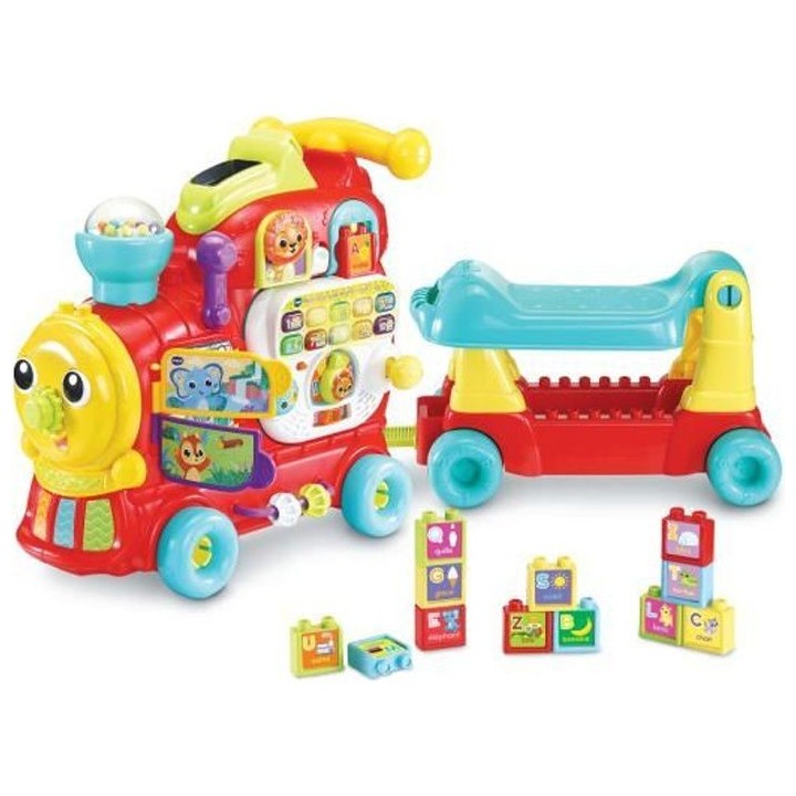 VTECH BABY - Porteur Maxiloco Mon Trotti Train 7 En 1 - Rouge - Musica