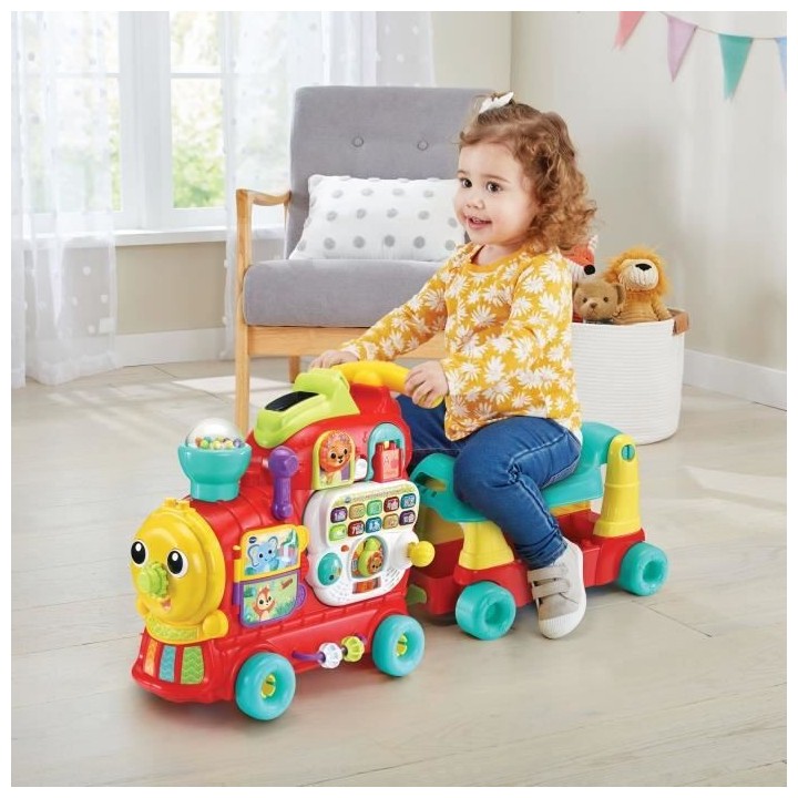 VTECH BABY - Porteur Maxiloco Mon Trotti Train 7 En 1 - Rouge - Musica