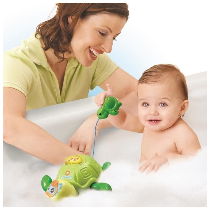 VTECH BABY - Jouet de Bain - Maman Tortue et son Bébé Nageur