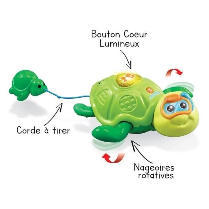 VTECH BABY - Jouet de Bain - Maman Tortue et son Bébé Nageur