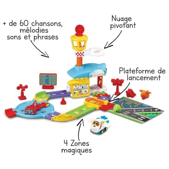 VTECH - Tut Tut Bolides - Mon Premier Aéroport Super Décollage (+ El