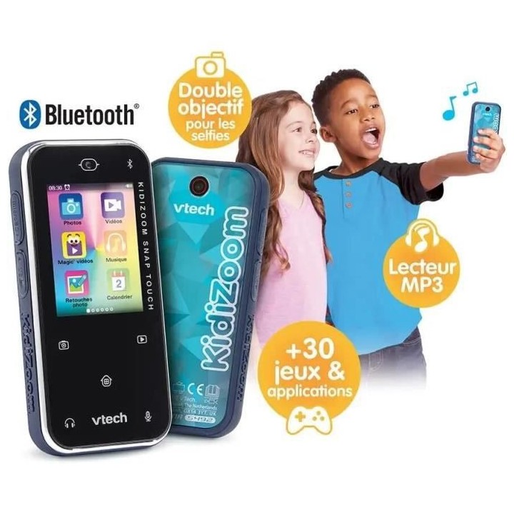 VTECH - Kidizoom Snap Touch Bleu - Appareil Photo Enfant