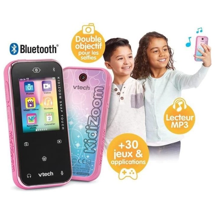 VTECH - Kidizoom Snap Touch Rose - Appareil Photo Enfant