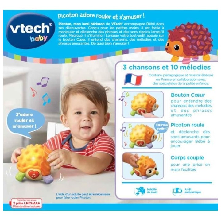 VTECH BABY - Picoton, mon Lumi Hérisson