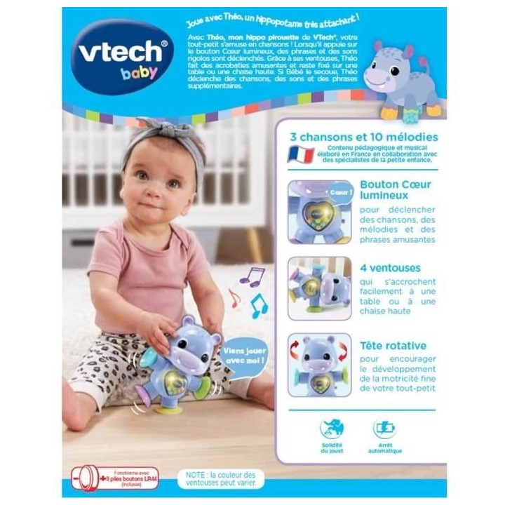 VTECH BABY - Théo, Mon Hippo Pirouette