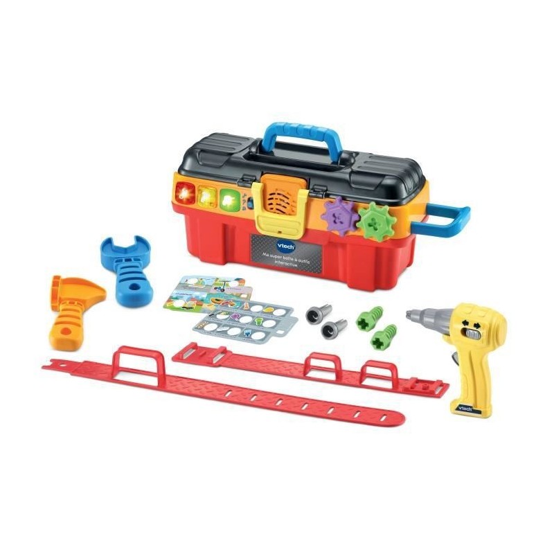 VTECH - 1,2,3 Imite-Moi - Ma Super Boite a Outils Interactive - Jouet d'Imitation Enfant