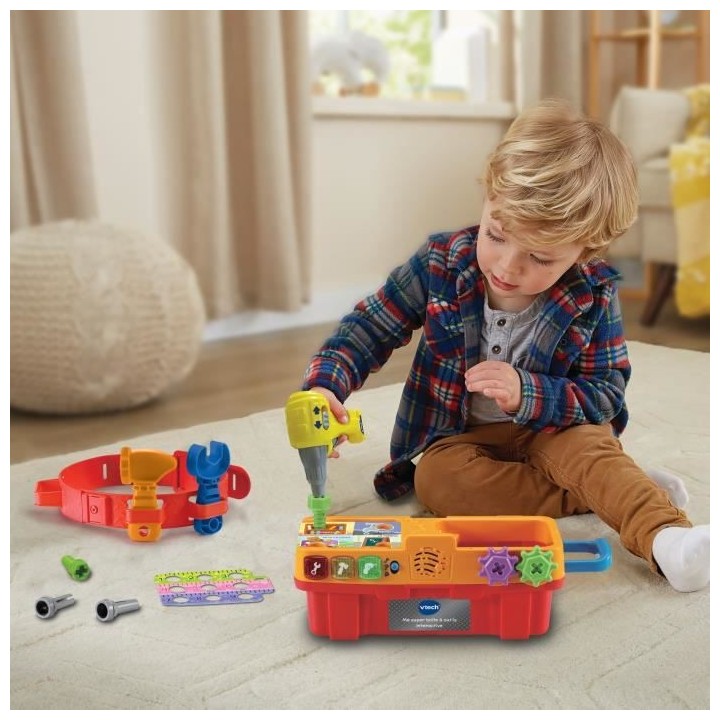 VTECH - 1,2,3 Imite-Moi - Ma Super Boite a Outils Interactive - Jouet