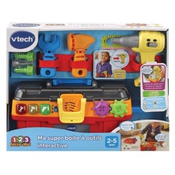 VTECH - 1,2,3 Imite-Moi - Ma Super Boite a Outils Interactive - Jouet d'Imitation Enfant