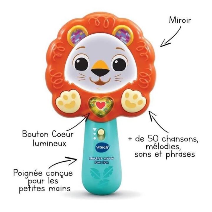VTECH BABY - Hochet Miroir Lumi Lion