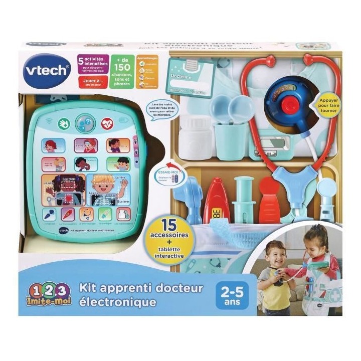VTECH - 1,2,3 Imite-Moi - Kit Apprenti Docteur Électronique - Jouet d