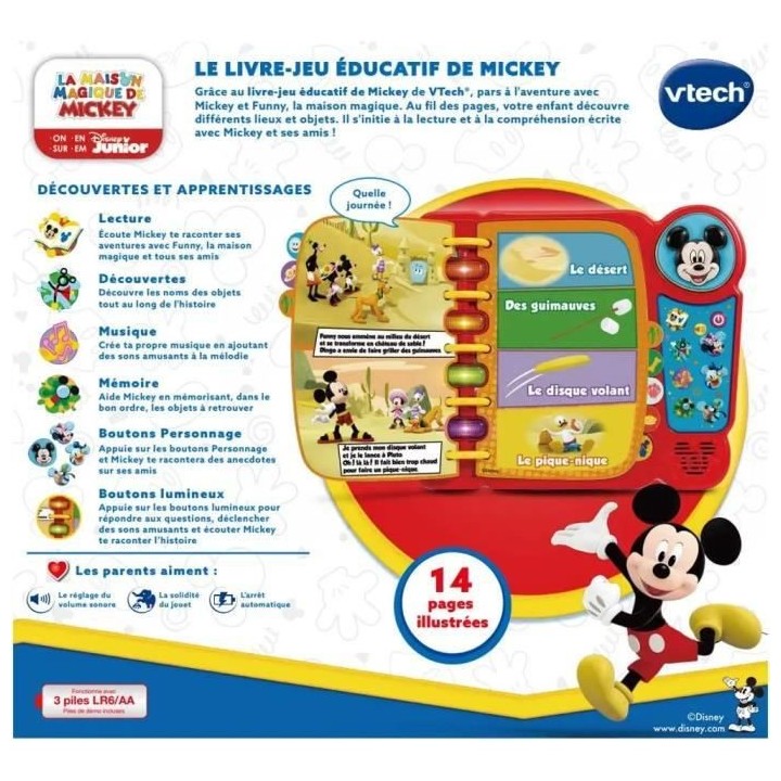 VTECH - MICKEY - Mon Livre-Jeu Educatif