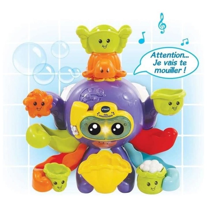 VTECH BABY - Jouet de Bain - Polo, Mon Poulpe Rigolo