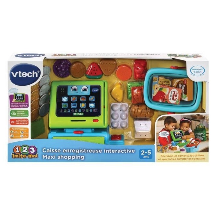 VTECH - 1,2,3 Imite-Moi - Caisse Enregistreuse Interactive Maxi Shoppi