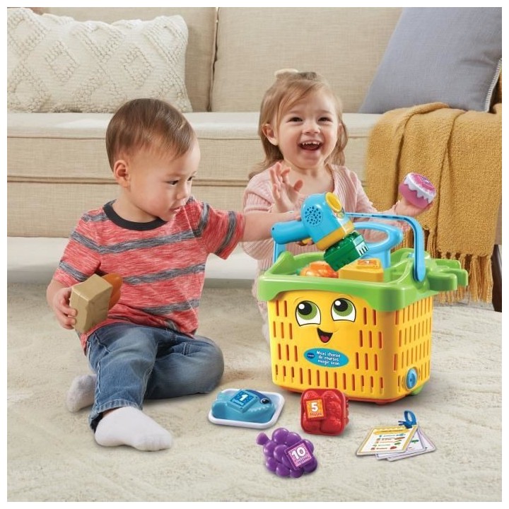 VTECH - 1,2,3 Imite-Moi - Maxi Chariot de Courses Magic'Scan - Jouet d