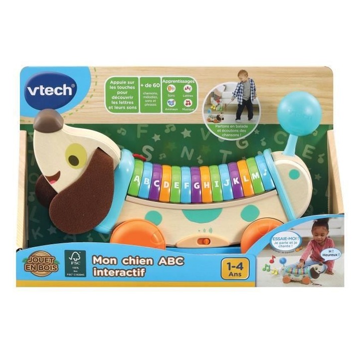 VTECH BABY - Mon Chien ABC Interactif (Jouet Bois FSC)