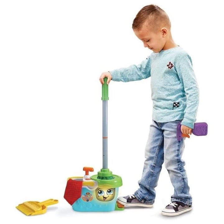 VTECH - 1,2,3 Imite-Moi - P'tit Chariot de Ménage Magi'clean - Jouet