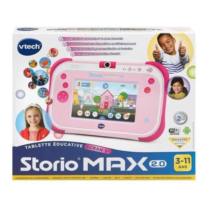 VTECH - Console Storio Max 2.0 5 Rose - Tablette Éducative Enfant