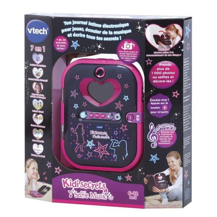 VTECH - Kidisecrets Selfie Music Noir - Agenda Electronique Musical