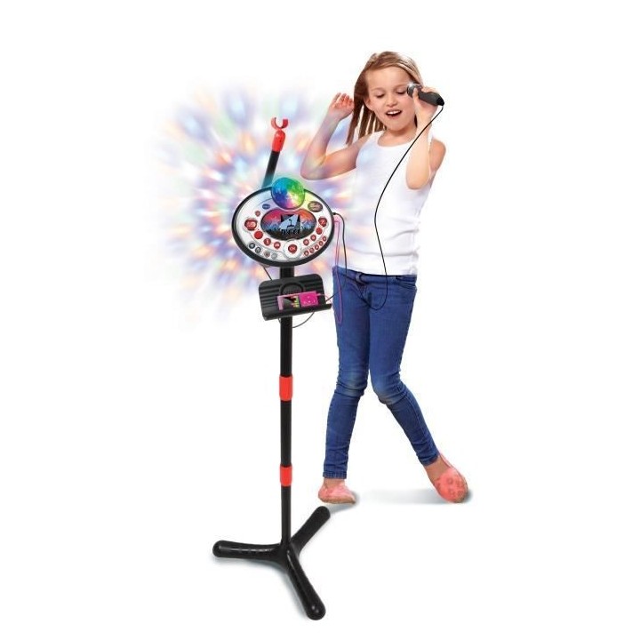 VTECH - Kidi Superstar Lightshow Noir - Micro Karaoké Enfant
