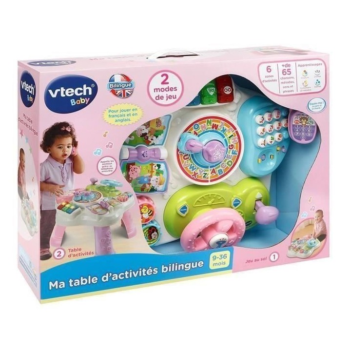 VTECH - Ma Table D'Activités Bilingue - Rose