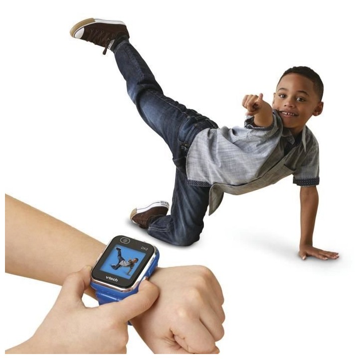 VTECH - Kidizoom Smartwatch Connect DX2 Bleue - Montre Photos et Vidé