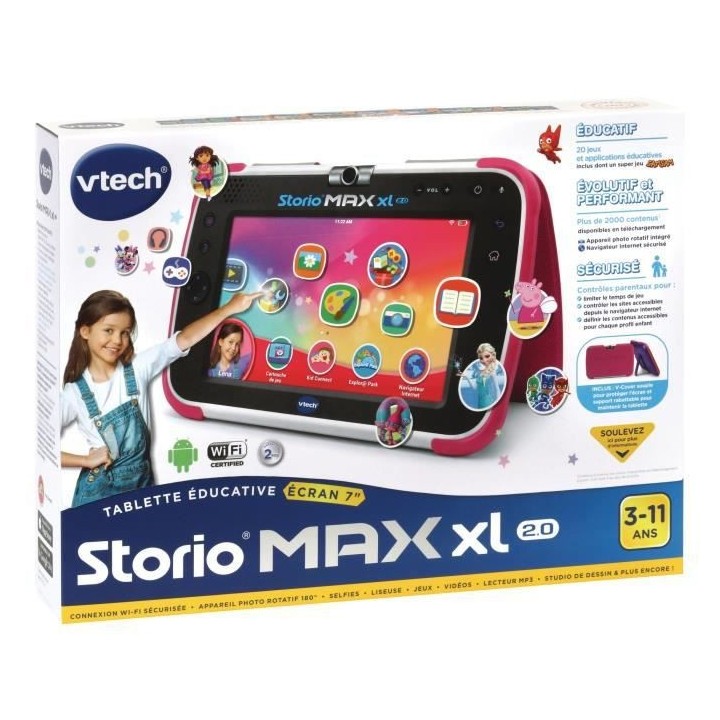 VTECH - Console Storio Max XL 2.0 7 Rose - Tablette Éducative Enfant