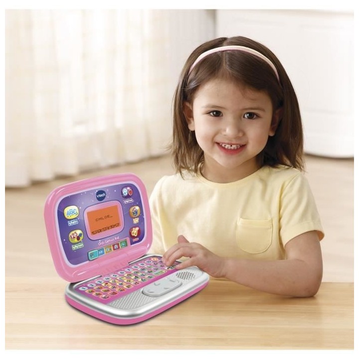 VTECH - Ordi Genius Kid - Rose - Ordinateur Interactif Enfant