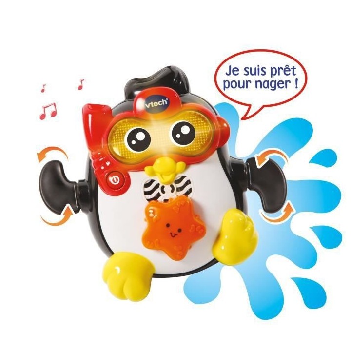 VTECH BABY - Jouet de Bain - Gédéon, Champion de Natation