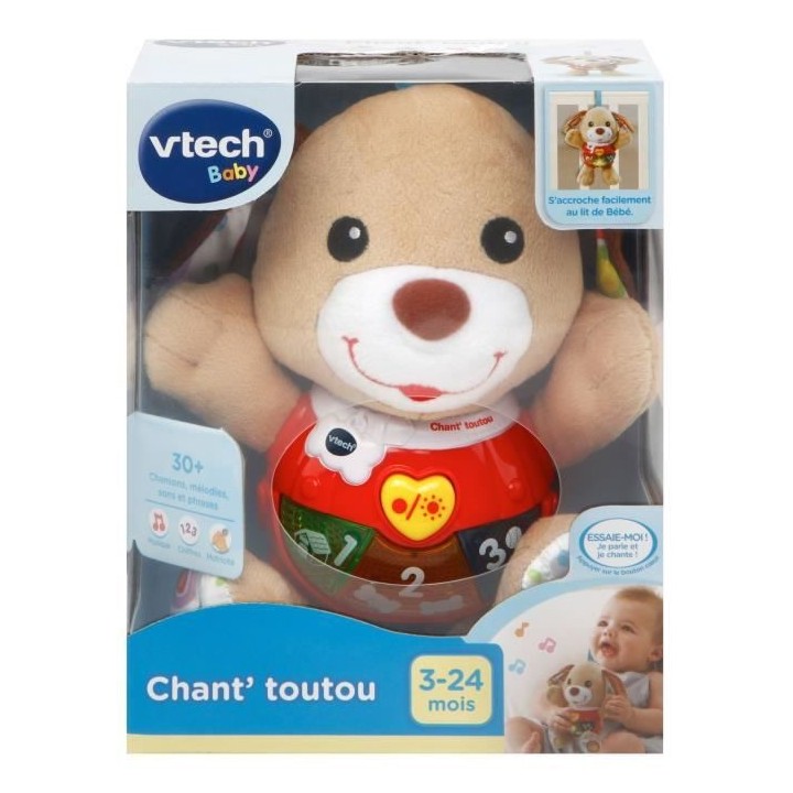 VTECH BABY - Peluche Interactive Enfant - Chant'toutou Brun