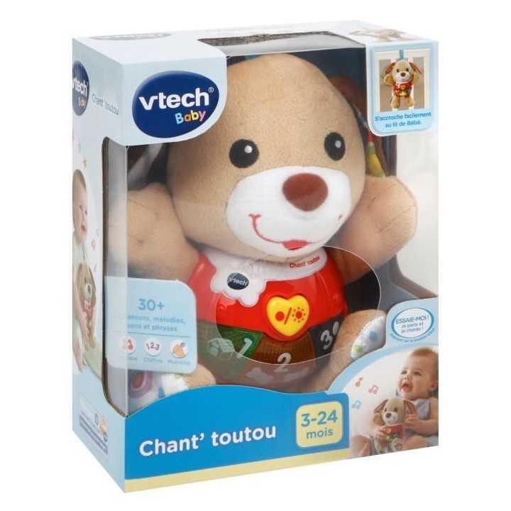VTECH BABY - Peluche Interactive Enfant - Chant'toutou Brun