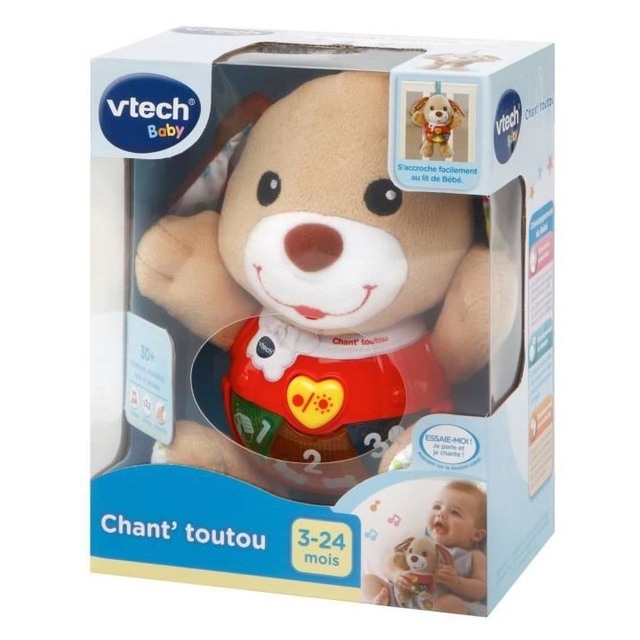 VTECH BABY - Peluche Interactive Enfant - Chant'toutou Brun