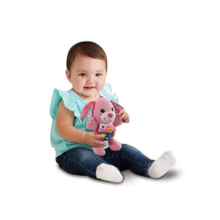 VTECH BABY - Peluche Interactive Enfant - Chant'toutou Rose