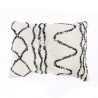 Coussin berbere Ethno - 60 x 80 cm - Beige naturel et noir