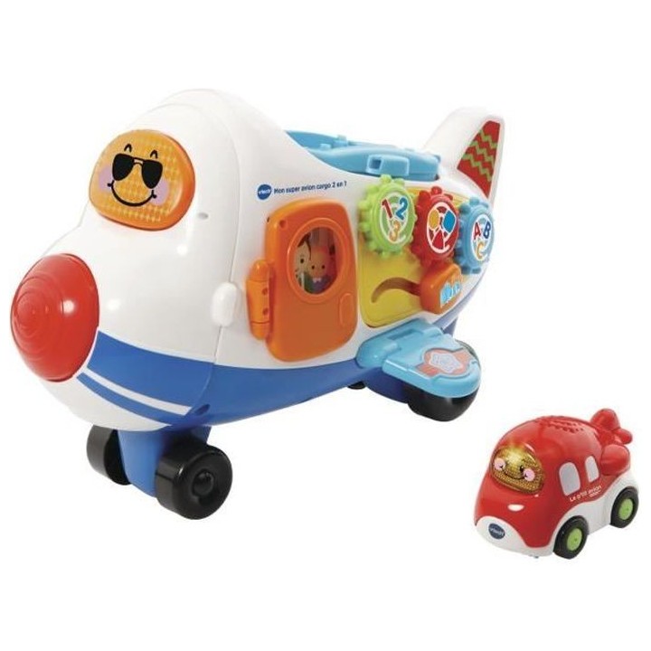 VTECH - Tut Tut Bolides - Mon Super Avion Cargo 2 en 1 + Timon, le P't