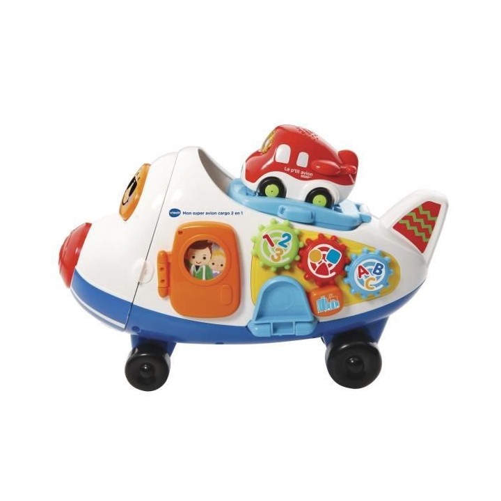 VTECH - Tut Tut Bolides - Mon Super Avion Cargo 2 en 1 + Timon, le P't