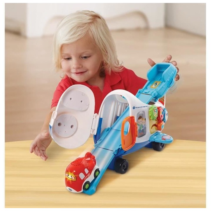 VTECH - Tut Tut Bolides - Mon Super Avion Cargo 2 en 1 + Timon, le P't