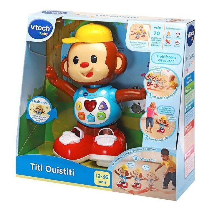 VTECH BABY - Titi Ouistiti Multicolore - Petit Singe Interactif