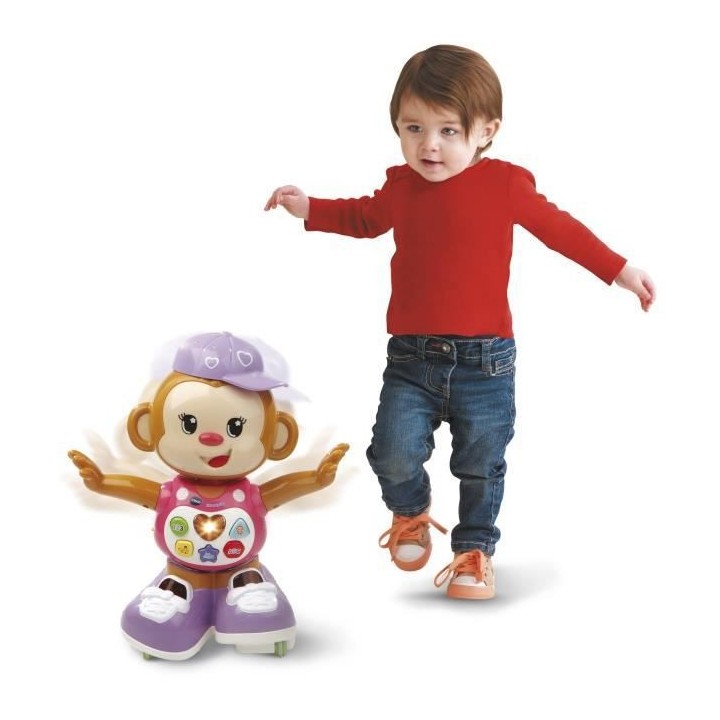 VTECH BABY - Titi Ouistiti Rose - Petit Singe Interactif