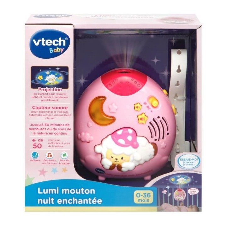 VTECH BABY - Veilleuse Lumi Mouton Nuit Enchantée Rose