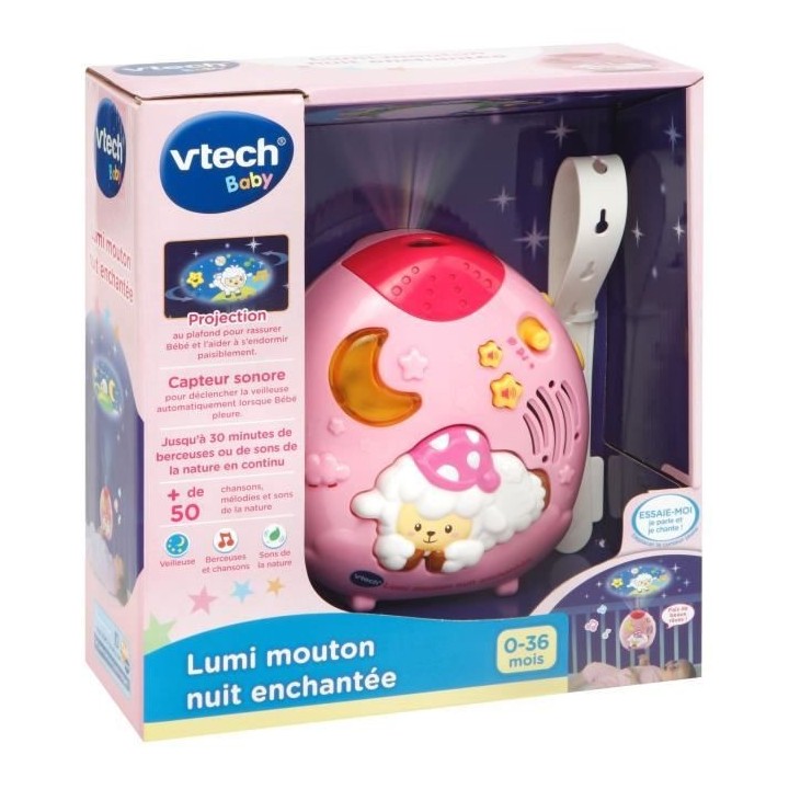 VTECH BABY - Veilleuse Lumi Mouton Nuit Enchantée Rose