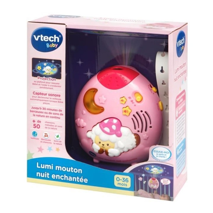 VTECH BABY - Veilleuse Lumi Mouton Nuit Enchantée Rose