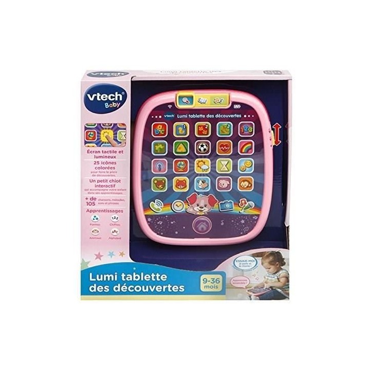 VTECH BABY - Lumi Tablette des Découvertes - Tablette Enfant Rose