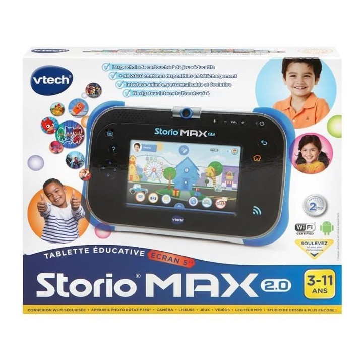 VTECH - Console Storio Max 2.0 5 Bleue - Tablette Éducative Enfant