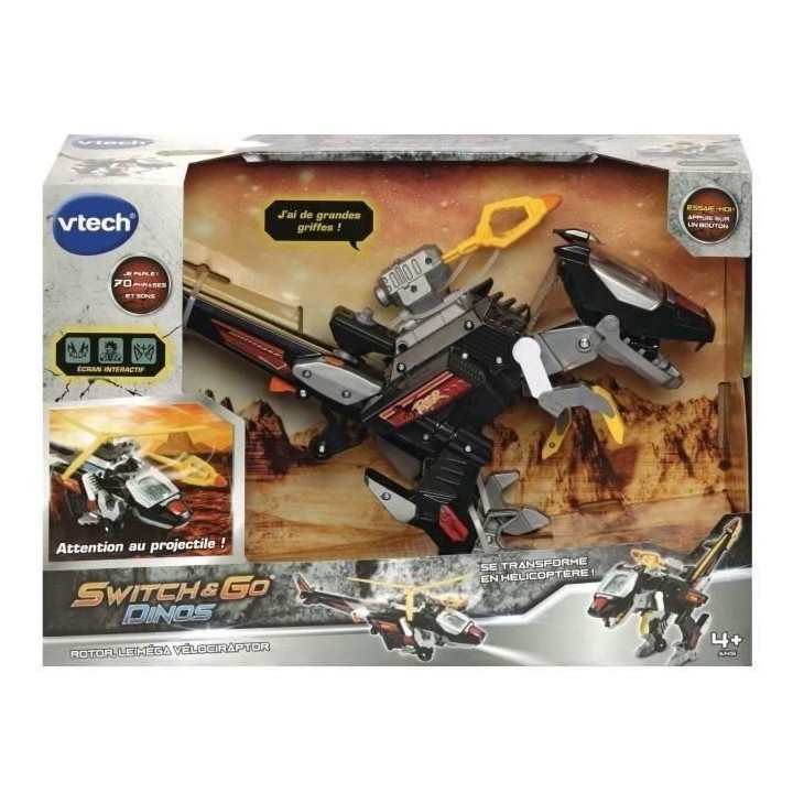 VTECH - Switch & Go Dinos - Rotor, Le Méga Vélociraptor