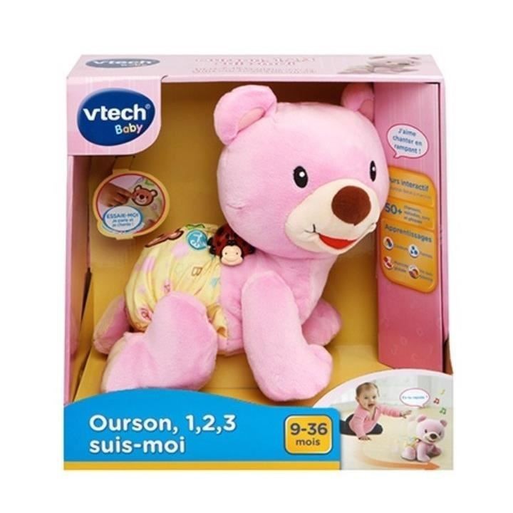 VTECH BABY - Ourson, 1,2,3 Suis-Moi - Rose