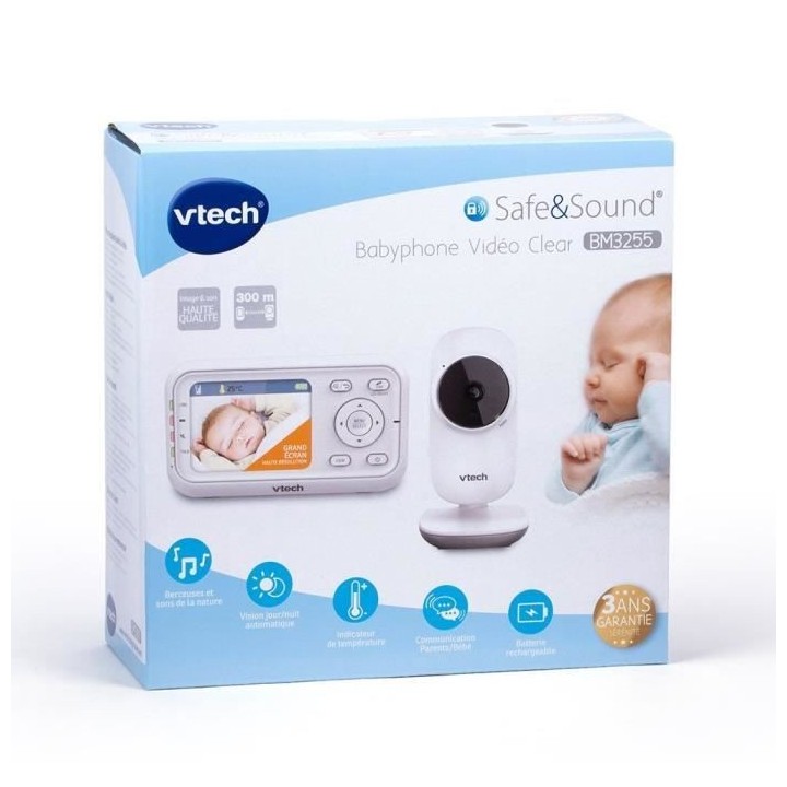 VTECH - Babyphone Vidéo Clear - BM3255