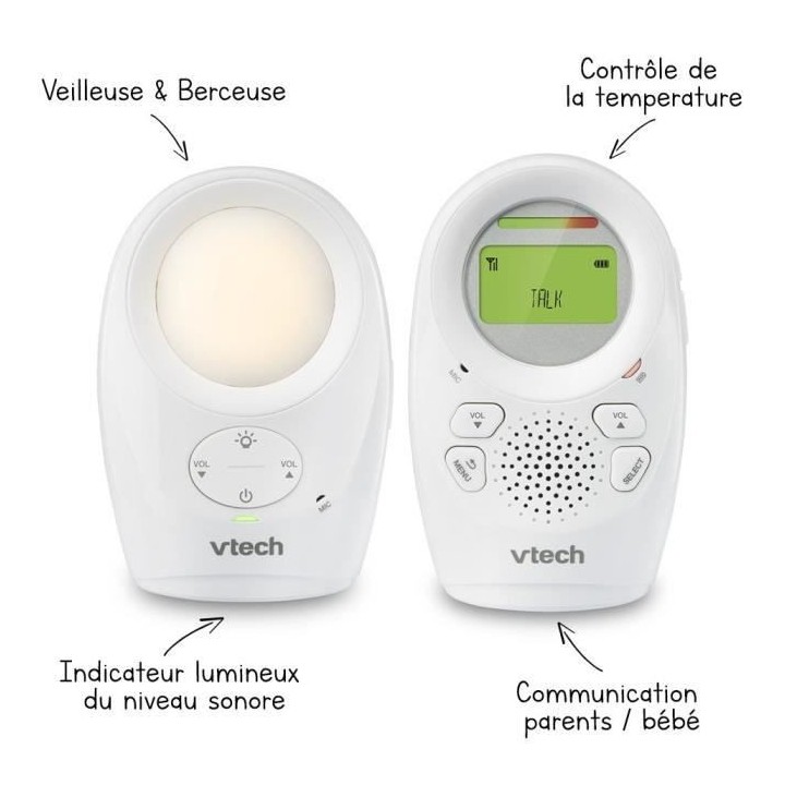 VTECH - Babyphone Audio Night Light et Veilleuse - BM1211