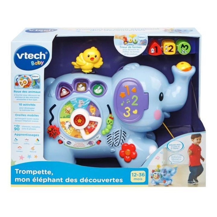 VTECH BABY - Trompette, mon Eléphant des Découvertes
