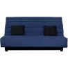 DUNLOPILLO Banquette Clic clac- Tissu Marine + 2 coussins Noir - L 194 x P 98 x H 102 cm - Made in France - ALEX