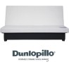 DUNLOPILLO Banquette Clic clac- Tissu Marine + 2 coussins Noir - L 194 x P 98 x H 102 cm - Made in France - ALEX